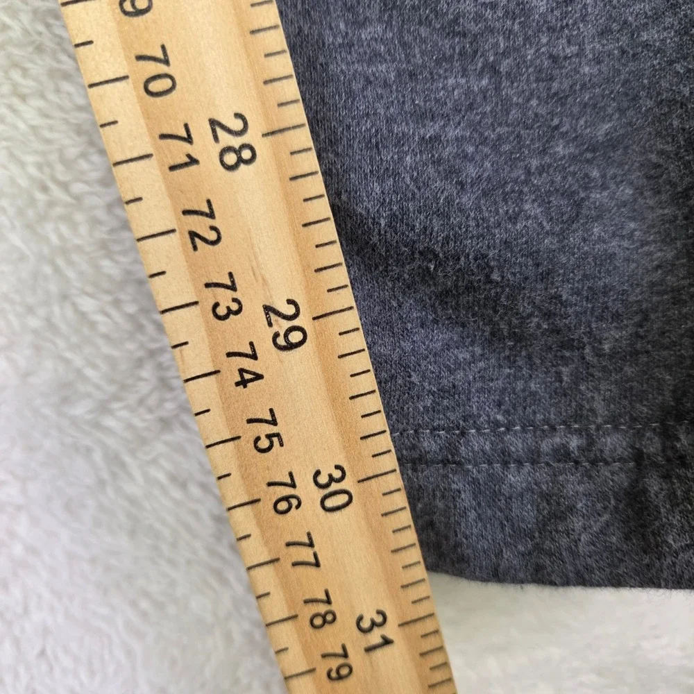Adidas Mens Heather Gray Black 3-Stripe Fleece Athletic Sweatpants Size L